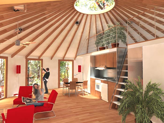 Habitat circulaire — Architecture bois et espace de vie rayonnant